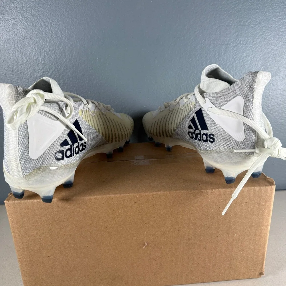 Adidas Adizero Primeknit Football Cleats White Navy Mens 11.5 GX6681